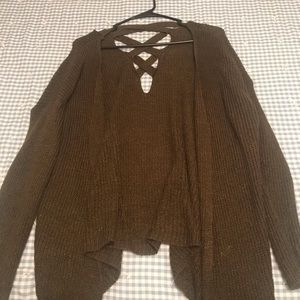Olive green women’s cardigan